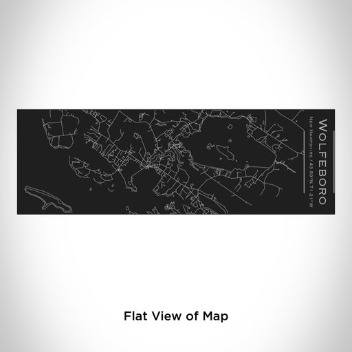 Rendered View of Wolfeboro New Hampshire Map Engraving on 10oz Stainless Steel Insulated Cup with Sliding Lid in Black
