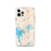 Custom iPhone 12 Pro Wolfeboro New Hampshire Map Phone Case in Watercolor