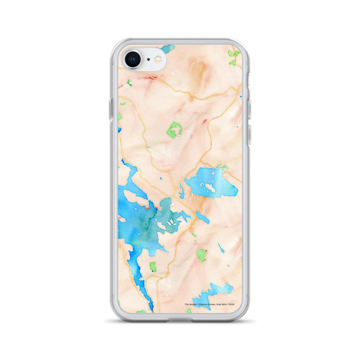 Custom iPhone SE Wolfeboro New Hampshire Map Phone Case in Watercolor