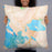 Person holding 22x22 Custom Wolfeboro New Hampshire Map Throw Pillow in Watercolor