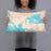 Person holding 20x12 Custom Wolfeboro New Hampshire Map Throw Pillow in Watercolor