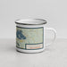 Right View Custom Wolfeboro New Hampshire Map Enamel Mug in Woodblock