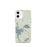 Custom iPhone 12 mini Wolfeboro New Hampshire Map Phone Case in Woodblock