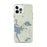 Custom iPhone 12 Pro Max Wolfeboro New Hampshire Map Phone Case in Woodblock