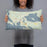 Person holding 20x12 Custom Wolfeboro New Hampshire Map Throw Pillow in Woodblock