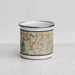 Front View Custom Woodbury Minnesota Map Enamel Mug in Woodblock