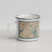 Left View Custom Woodbury Minnesota Map Enamel Mug in Woodblock