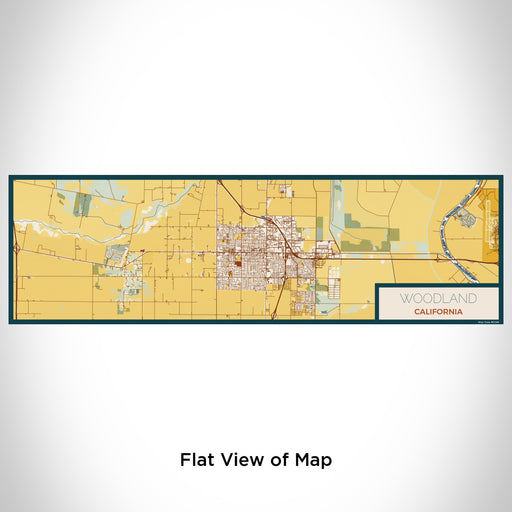 Flat View of Map Custom Woodland California Map Enamel Mug in Woodblock