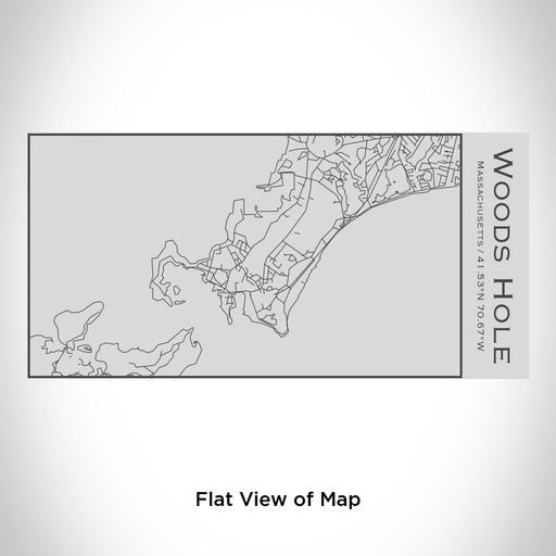 Rendered View of Woods Hole Massachusetts Map Engraving on 17oz Stainless Steel Insulated Cola Bottle