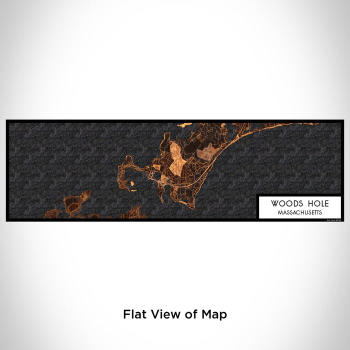 Flat View of Map Custom Woods Hole Massachusetts Map Enamel Mug in Ember