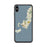 Custom iPhone XS Max Woods Hole Massachusetts Map Phone Case in Woodblock