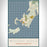 Woods Hole Massachusetts Map Print Portrait Orientation in Woodblock Style With Shaded Background