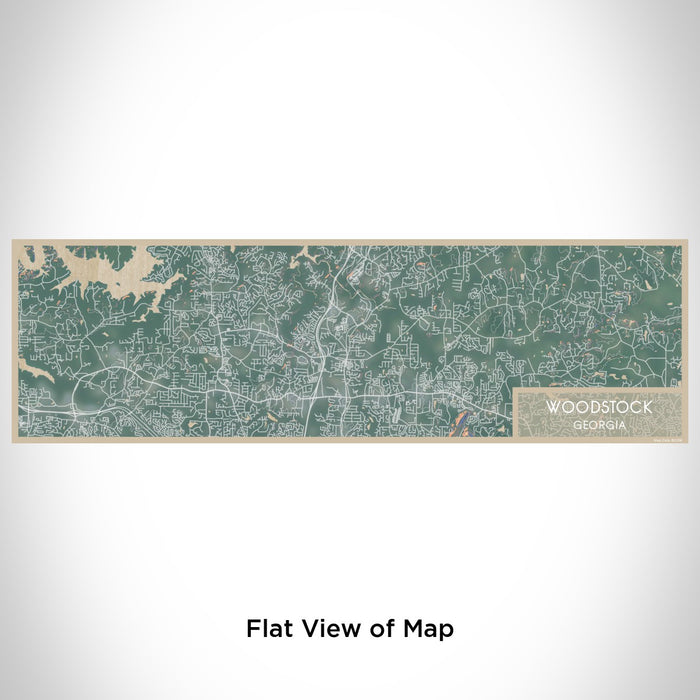 Flat View of Map Custom Woodstock Georgia Map Enamel Mug in Afternoon