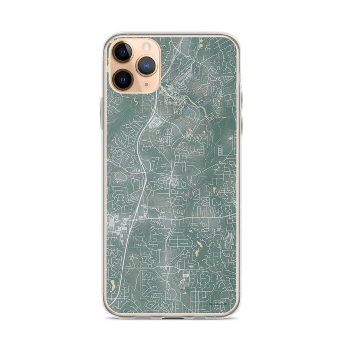 Custom iPhone 11 Pro Max Woodstock Georgia Map Phone Case in Afternoon