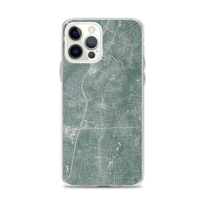 Custom iPhone 12 Pro Max Woodstock Georgia Map Phone Case in Afternoon