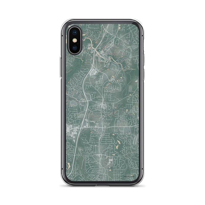 Custom iPhone X/XS Woodstock Georgia Map Phone Case in Afternoon