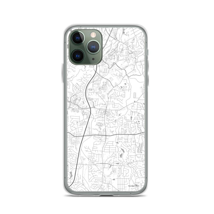 Custom iPhone 11 Pro Woodstock Georgia Map Phone Case in Classic
