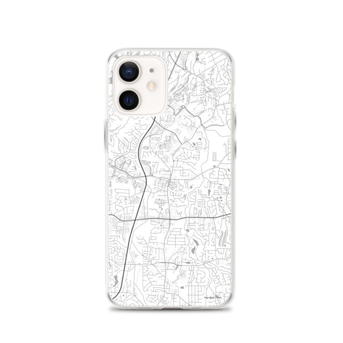 Custom iPhone 12 Woodstock Georgia Map Phone Case in Classic