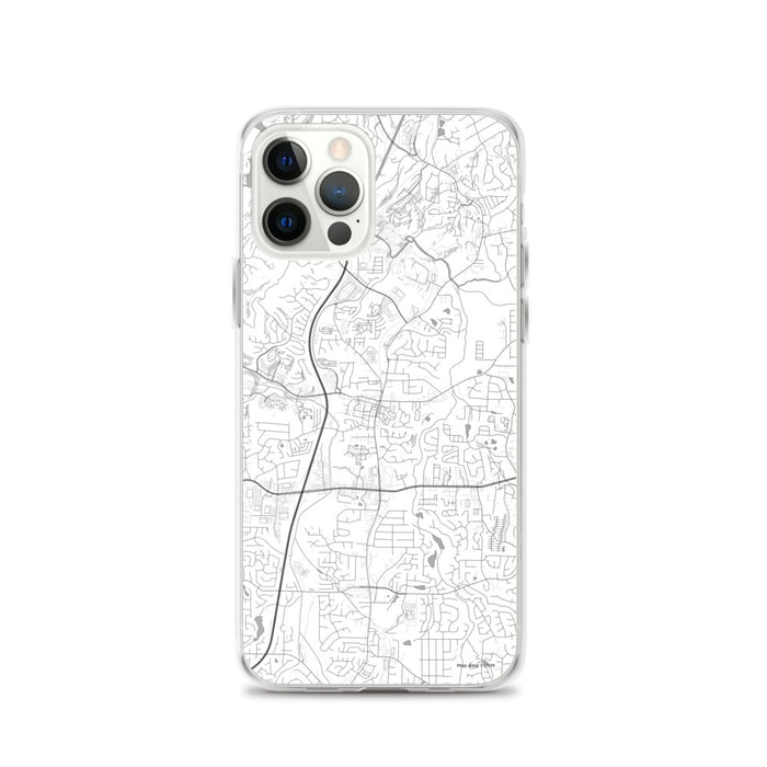 Custom iPhone 12 Pro Woodstock Georgia Map Phone Case in Classic