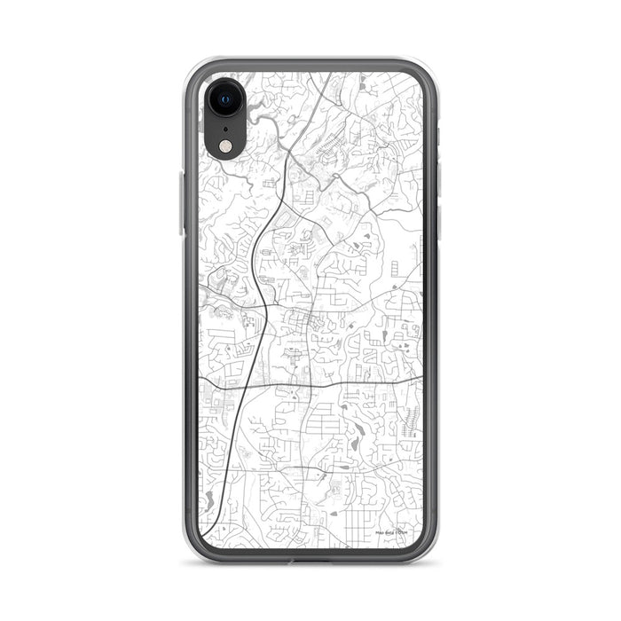 Custom iPhone XR Woodstock Georgia Map Phone Case in Classic