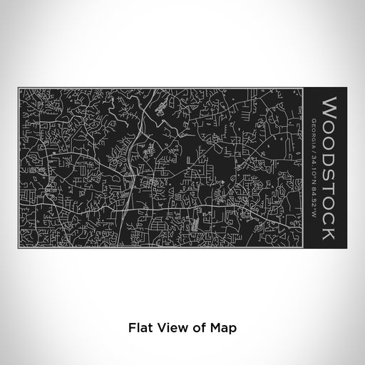 Rendered View of Woodstock Georgia Map Engraving on 17oz Stainless Steel Insulated Cola Bottle in Black