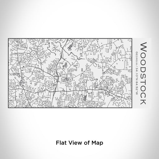 Rendered View of Woodstock Georgia Map Engraving on 17oz Stainless Steel Insulated Cola Bottle in White