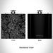 Rendered View of Woodstock Georgia Map Engraving on 6oz Stainless Steel Flask in Black