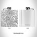 Rendered View of Woodstock Georgia Map Engraving on 6oz Stainless Steel Flask in White