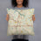 Person holding 18x18 Custom Woodstock Georgia Map Throw Pillow in Woodblock