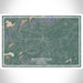 Woodstock New York Map Print Landscape Orientation in Afternoon Style With Shaded Background