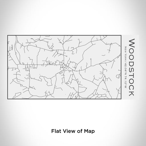 Rendered View of Woodstock New York Map Engraving on 17oz Stainless Steel Insulated Cola Bottle in White