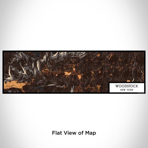 Flat View of Map Custom Woodstock New York Map Enamel Mug in Ember