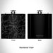 Rendered View of Woodstock New York Map Engraving on 6oz Stainless Steel Flask in Black