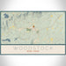 Woodstock New York Map Print Landscape Orientation in Woodblock Style With Shaded Background