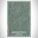 Woodstock Vermont Map Print Portrait Orientation in Afternoon Style With Shaded Background