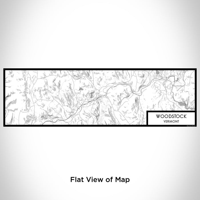 Flat View of Map Custom Woodstock Vermont Map Enamel Mug in Classic