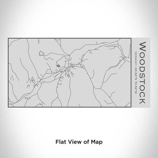 Rendered View of Woodstock Vermont Map Engraving on 17oz Stainless Steel Insulated Cola Bottle