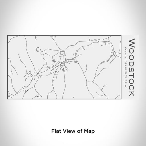 Rendered View of Woodstock Vermont Map Engraving on 17oz Stainless Steel Insulated Cola Bottle in White