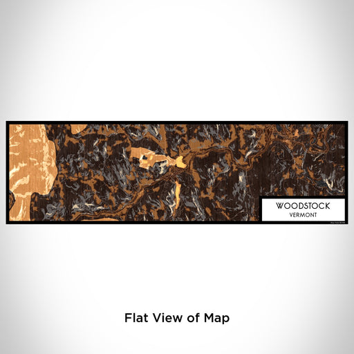Flat View of Map Custom Woodstock Vermont Map Enamel Mug in Ember