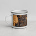 Left View Custom Woodstock Vermont Map Enamel Mug in Ember