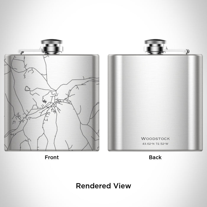 Rendered View of Woodstock Vermont Map Engraving on undefined