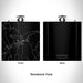 Rendered View of Woodstock Vermont Map Engraving on 6oz Stainless Steel Flask in Black