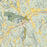 Woodstock Vermont Map Print in Woodblock Style Zoomed In Close Up Showing Details
