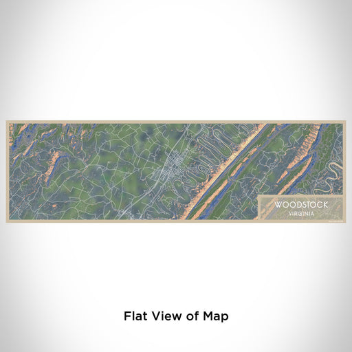 Flat View of Map Custom Woodstock Virginia Map Enamel Mug in Afternoon