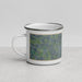 Left View Custom Woodstock Virginia Map Enamel Mug in Afternoon