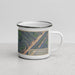 Right View Custom Woodstock Virginia Map Enamel Mug in Afternoon
