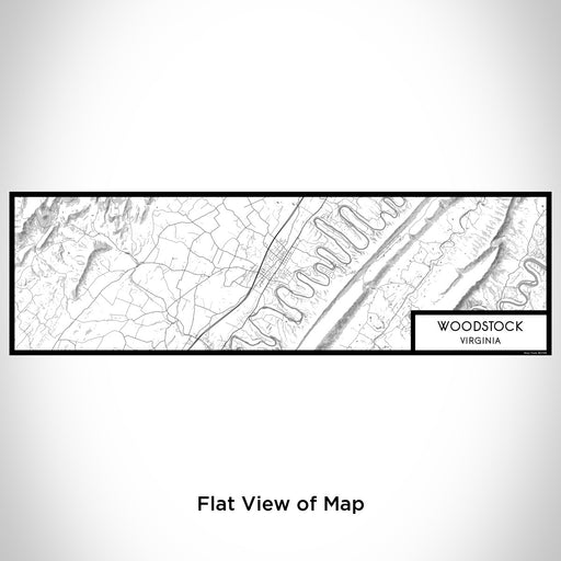 Flat View of Map Custom Woodstock Virginia Map Enamel Mug in Classic