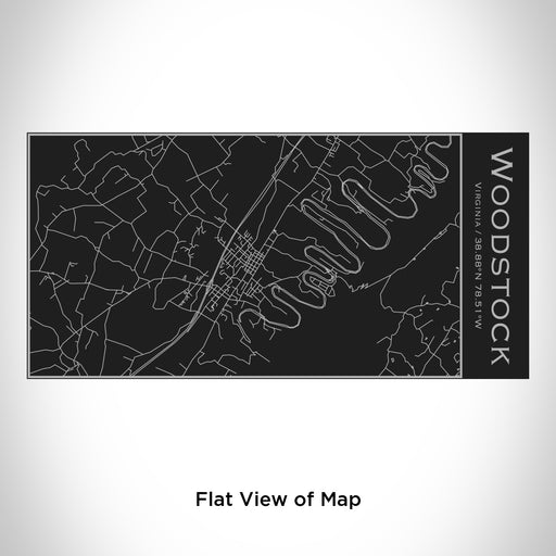 Rendered View of Woodstock Virginia Map Engraving on 17oz Stainless Steel Insulated Cola Bottle in Black