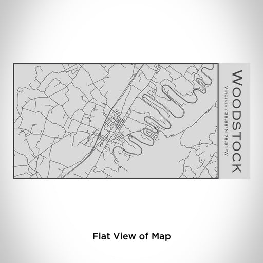 Rendered View of Woodstock Virginia Map Engraving on 17oz Stainless Steel Insulated Cola Bottle