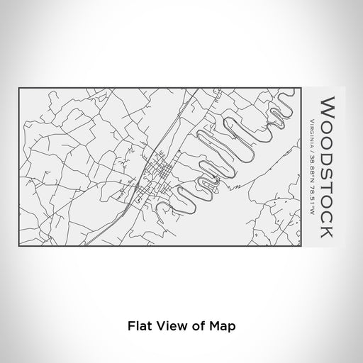 Rendered View of Woodstock Virginia Map Engraving on 17oz Stainless Steel Insulated Cola Bottle in White